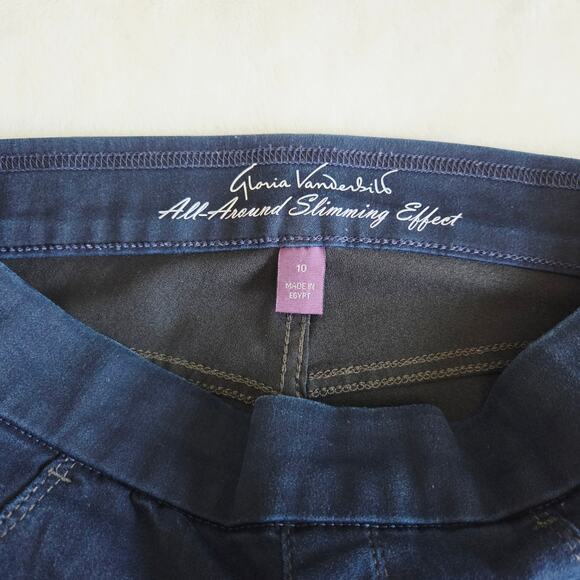 Gloria Vanderbilt Pull On Slimming Effect Stretchy Jeans Size 10 (32X28) Indigo - Picture 7 of 9